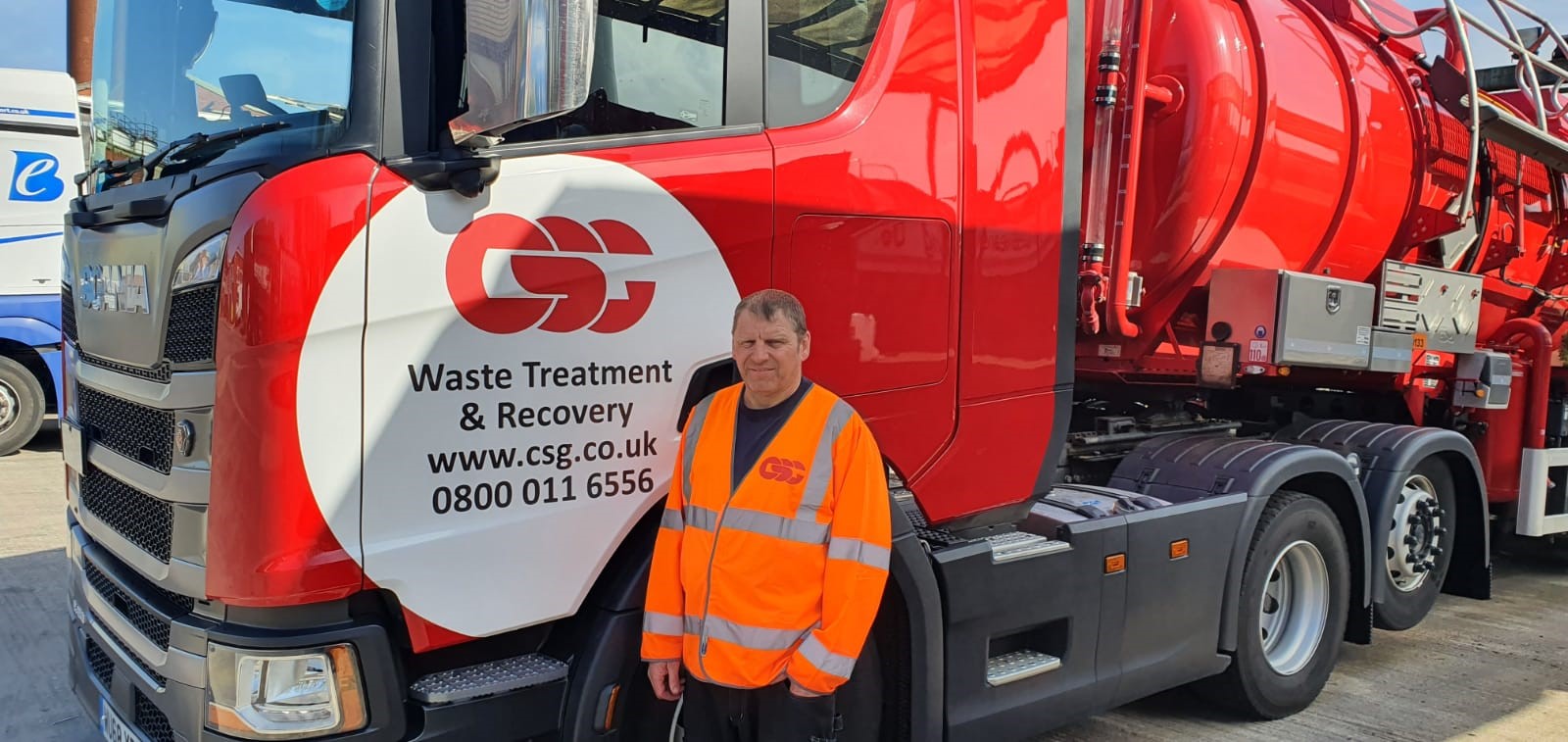 CSG Driver Gary Foote with his HGV-truck