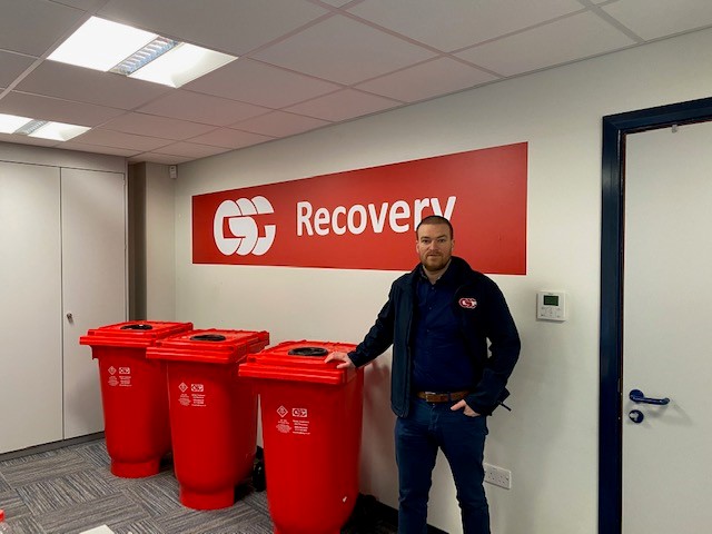 CSG Recovery Manager Greg Smith pictured with red UN Accredited aerosols